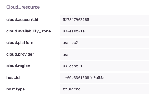 AWS EC2 Cloud Resource Context in Sentry event